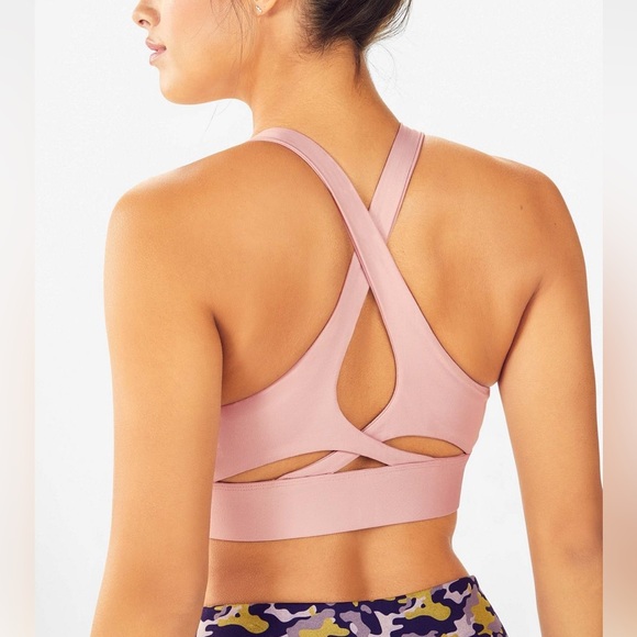 Fabletics Ellie Zip-Up No Bounce Sports Bra Light Mauve High Impact Size XL - Picture 6 of 7